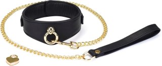 Liebe Seele obróżka ze smyczą Dark Secret Curved Collar