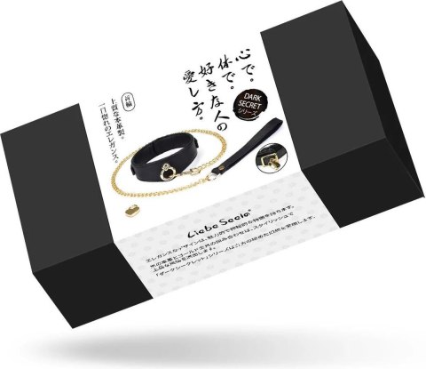 Liebe Seele obróżka ze smyczą Dark Secret Curved Collar