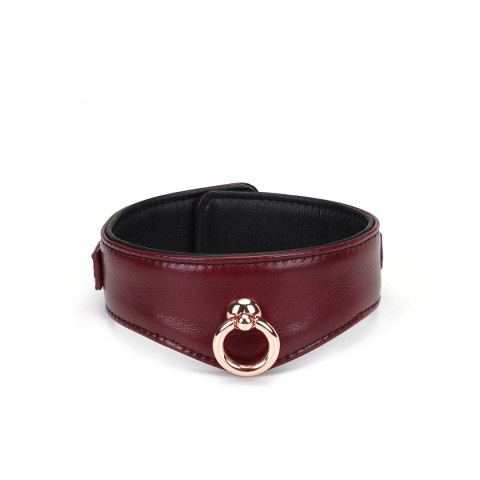 Liebe Seele obróżka ze smyczą Wine Red Curved Collar