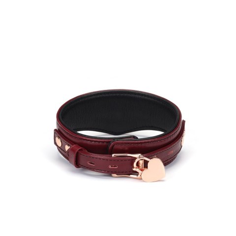 Liebe Seele obróżka ze smyczą Wine Red Curved Collar