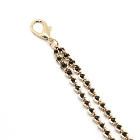 Liebe Seele klamerki na sutki Black Beads Chains And Nipple Clamps