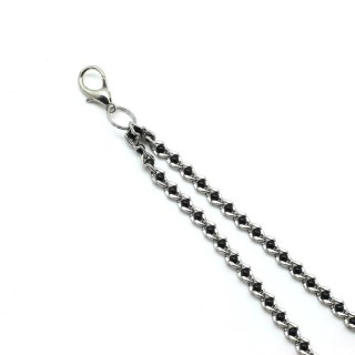 Liebe Seele klamerki na sutki Black Beads Chains & Nipple Clamps