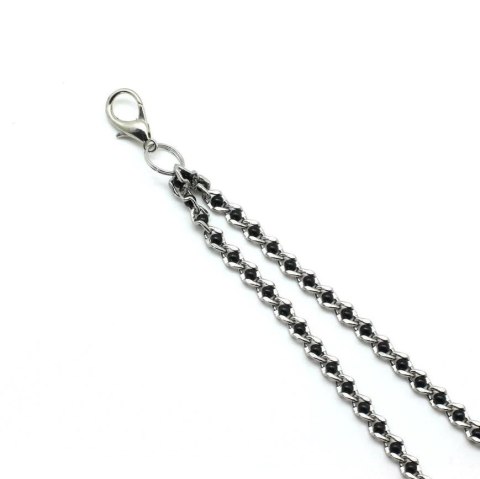 Liebe Seele klamerki na sutki Black Beads Chains & Nipple Clamps