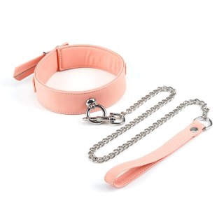 Liebe Seele obróżka Pink Organosilicon Collar with Leash