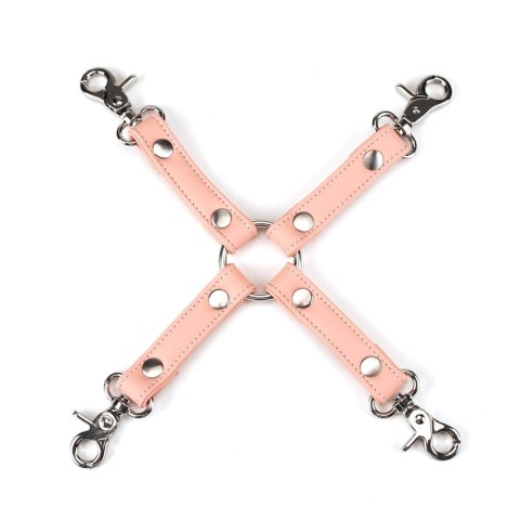 Liebe Seele uprząż Bondage Pink Organosilicon Hogtie