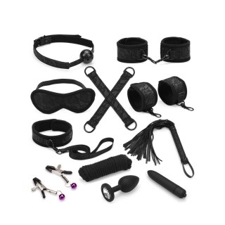 Liebe Seele zetaw Black Lace and Neoprene 11pcs Bondage Kit