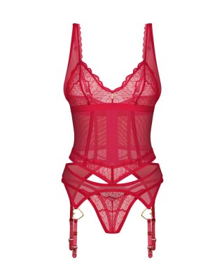 Obsessive komplet bielizny Cupide Desir gorset i stringi L/XL