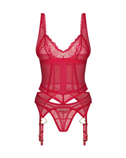 Obsessive komplet bielizny Cupide Desir gorset i stringi L/XL