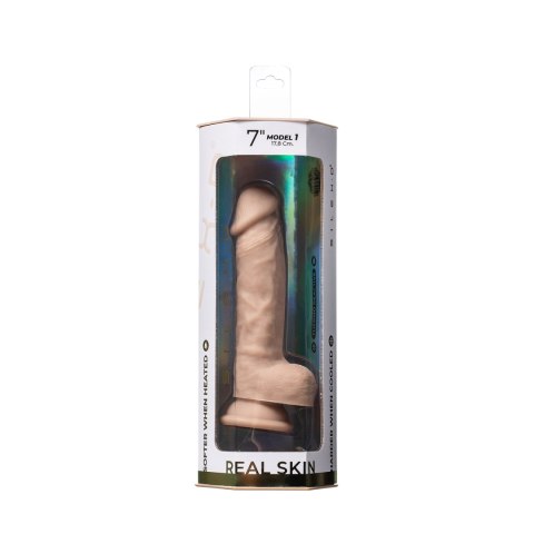 Silexd dildo z przyssawką 17,8 cm Real Skin Model 1 7" Flesh