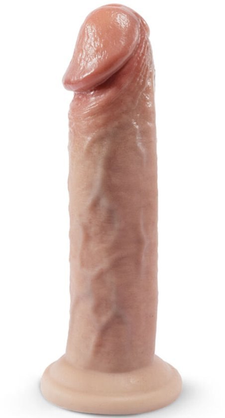 Dildo 19 cm Premium Real Skin Model 2 (7,5") Flesh Silexd