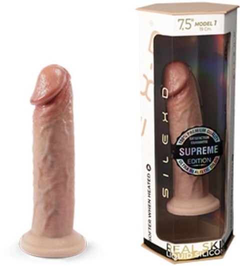 Dildo 19 cm Premium Real Skin Model 2 (7,5") Flesh Silexd