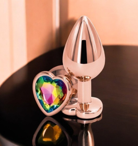 Korek Analny Rear Assets rozmiar M złoty serce NS Novelties