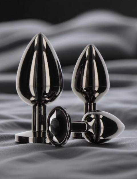 Korek Analny z Kryształem srebrny rozmiar M Taboom