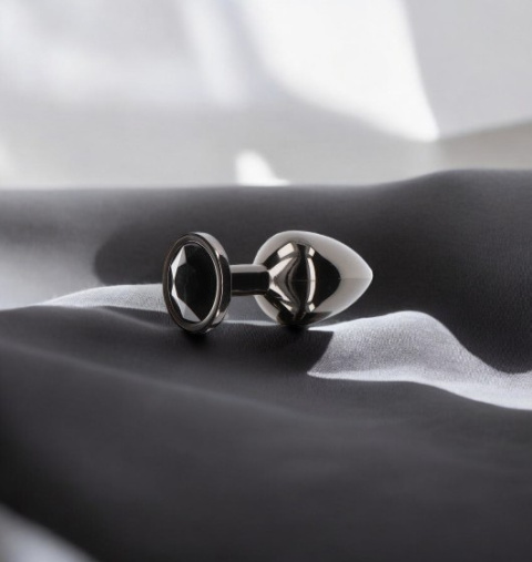 Korek Analny z Kryształem srebrny rozmiar S Taboom