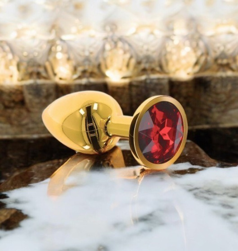 Korek Analny z kryształem rozmiar M złoty Taboom