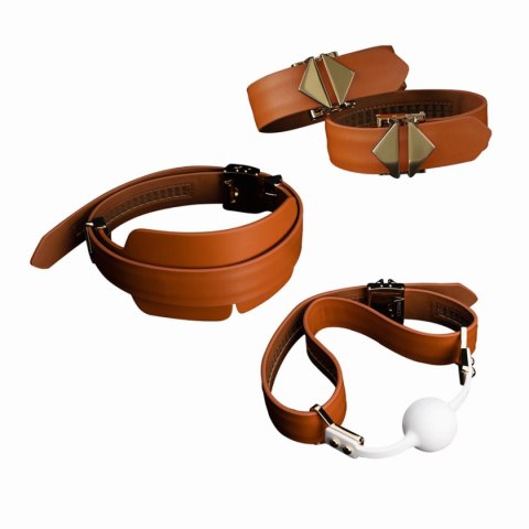LOCKINK zestaw BDSM Bondage & Restraint Set Brown
