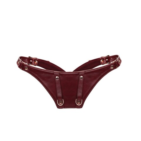 Liebe Seele Wine Red Delux Strap on Forced Orgasm Harness Belt