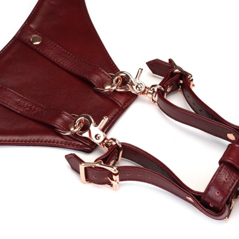 Liebe Seele Wine Red Delux Strap on Forced Orgasm Harness Belt