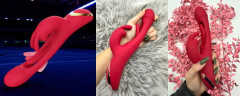 Wibrator Wielofunkcyjny 3w1 Tongue Potrójna Stymulacja 35 funkcji