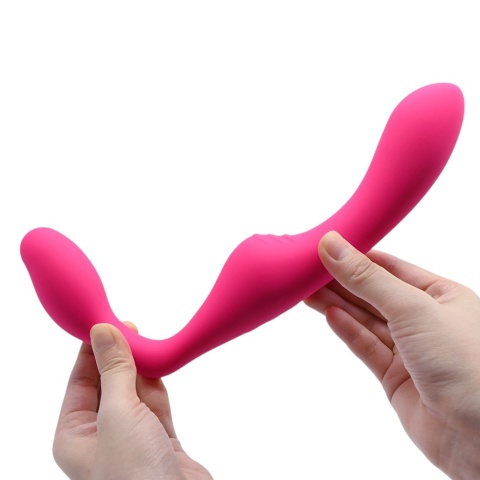 Wibrator dwustronny Strap on dla Par 14 funkcji