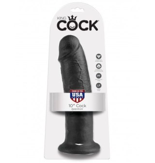 Dildo Sztuczny Penis King Cock 10" z przyssawką Black