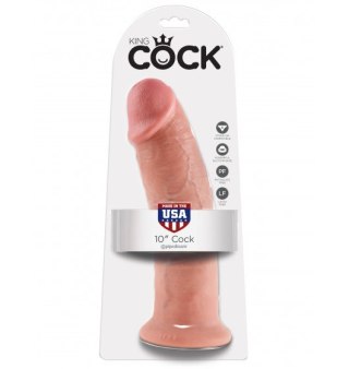 Dildo Sztuczny Penis King Cock 10" cielisty z przyssawką