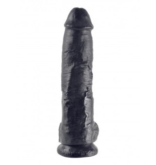 Dildo Sztuczny Penis King Cock 10" Cock with Balls Black