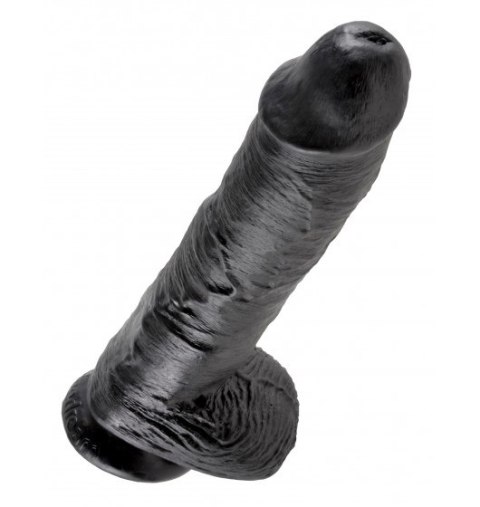 Dildo Sztuczny Penis King Cock 10" Cock with Balls Black