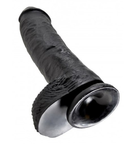 Dildo Sztuczny Penis King Cock 10" Cock with Balls Black