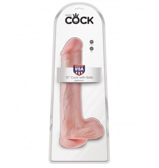 King Cock 13" Cock with Balls Flesh