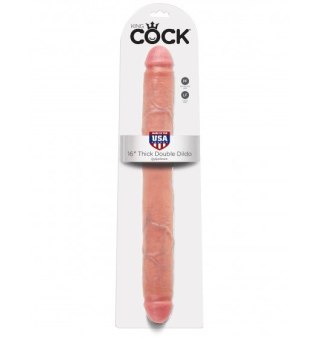 King Cock 16" Thick Double Dildo Flesh