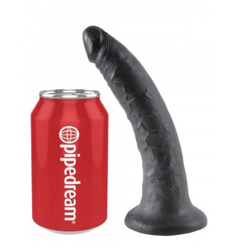 Dildo Sztuczny Penis King Cock rozmiar 7" Black z przyssawką