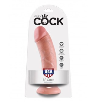 Dildo Sztuczny Penis King Cock 8" cielisty z przyssawką