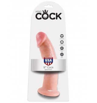 Dildo Sztuczny Penis King Cock 9" cielisty z przyssawką