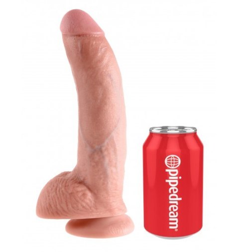 Dildo Sztuczny Penis King Cock 9" with Balls cielisty z przyssawką