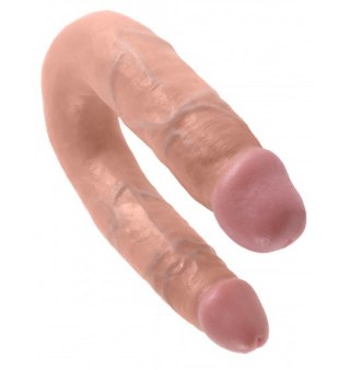 Podwójne Dildo King Cock U-Shaped Medium cieliste