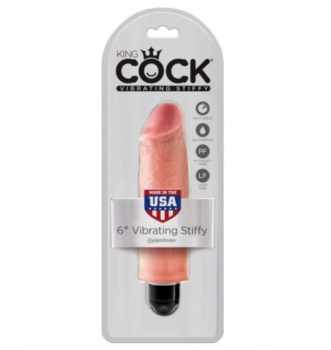 Kink Cock 6" Vibrating Stiffy Flesh