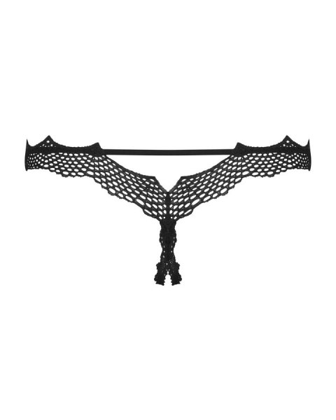 Bravelle stringi otwarte czarne L/XL Obsessive