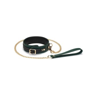 Obroża ze smyczą Mossy Chic Leather Collar with Leash Liebe Seele