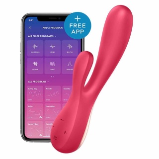 Satisfyer Wibrator Króliczek Mono Flex Red Bluetooth & App OUTLET