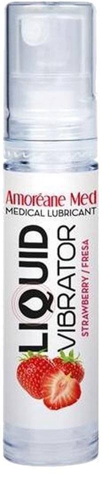 Wibrator w płynie Liquid Vibrator Strawberry 10ml Amoreane