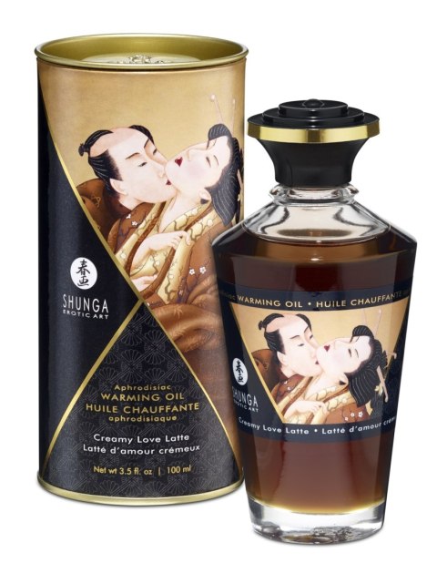 Jadalny Olejek Rozgrzewający Do Miejsc Intymnych O Smaku Kawowym Aphrodisiac Warming Oil Creamy Love Latte 100Ml Shunga
