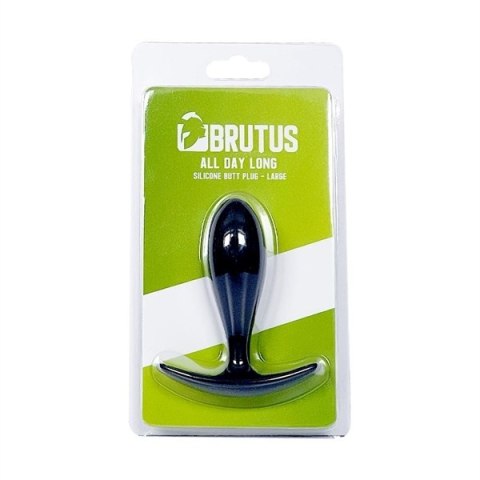 Korek analny All Day Long Silicone Butt Plug Black L Brutus