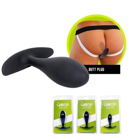 Korek analny All Day Long Silicone Butt Plug Black L Brutus