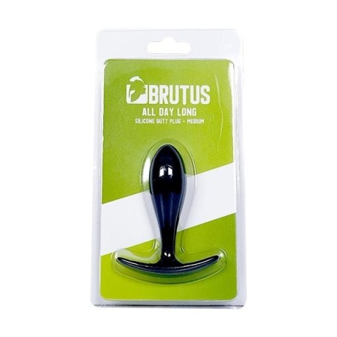 Korek analny All Day Long Silicone Butt Plug Black M Brutus