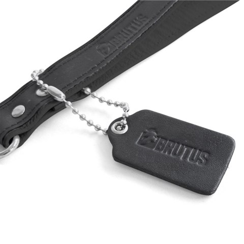 Krótka smycz Short Leather Bondage Leash Black Brutus