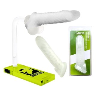 Nakładka na penisa Almighty Ribbed Cock Sheath 18 cm Clear Brutus