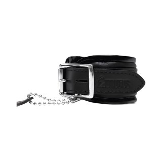 Pas do krępowania Leather Ankle Restraints Black/Black Brutus