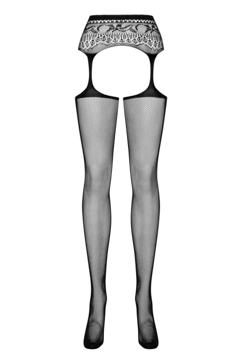 Pończochy Garter Stockings S307 Black S/M/L Obsessive