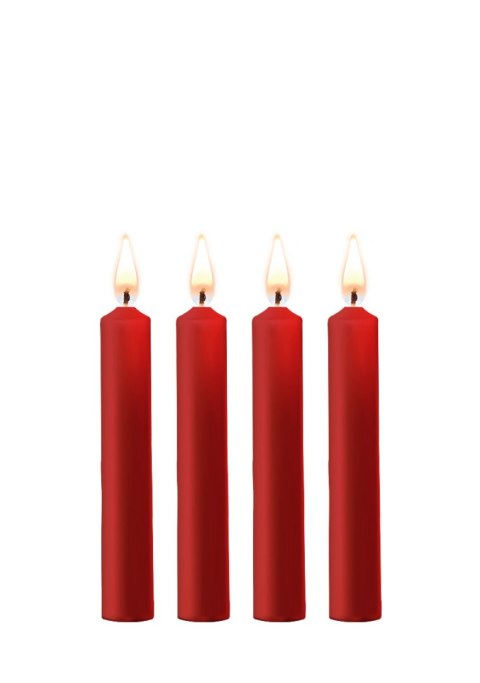 Teasing Wax Candles 4-Pack Red - Czerwony Zestaw Świec Do Bdsm Ouch! by Shots